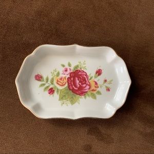 Vintage Rose Trinket Dish